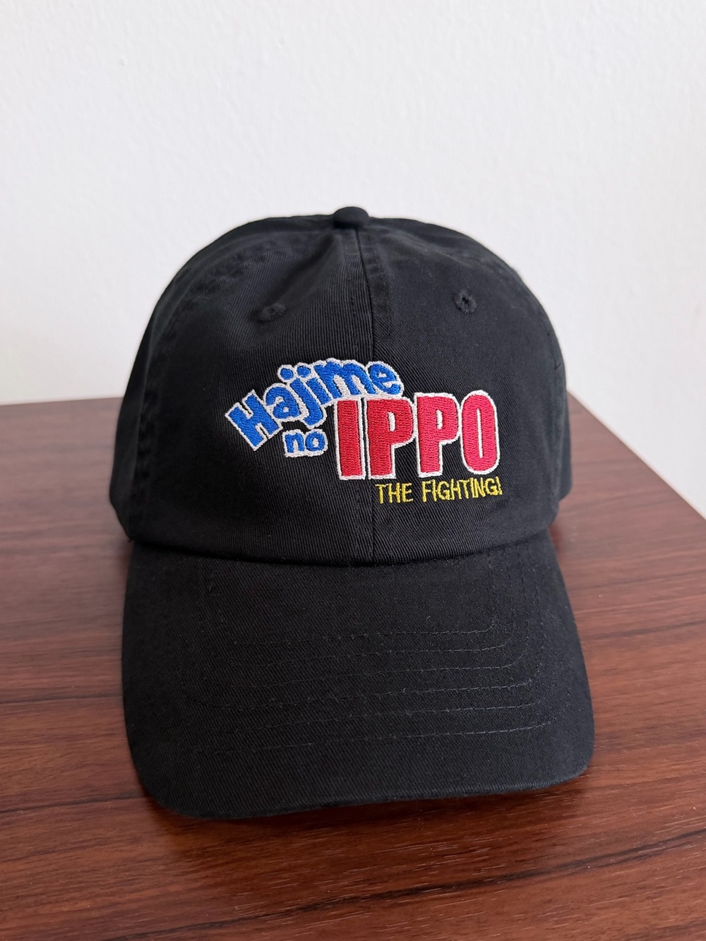 Hajime no Ippo Embroidered Logo Black Baseball Cap